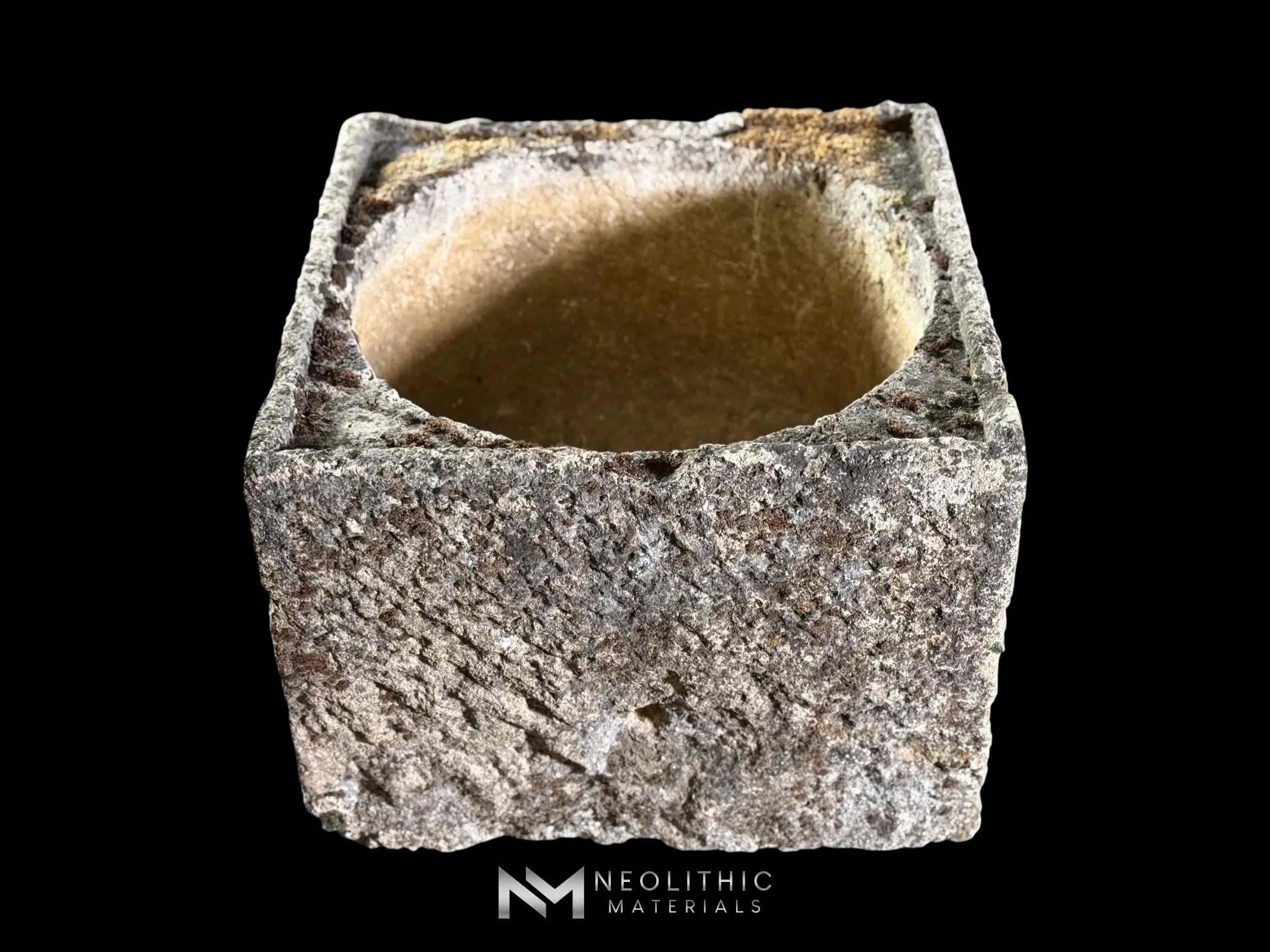 French Antique 19th Century Square Limestone Trough - Image 2