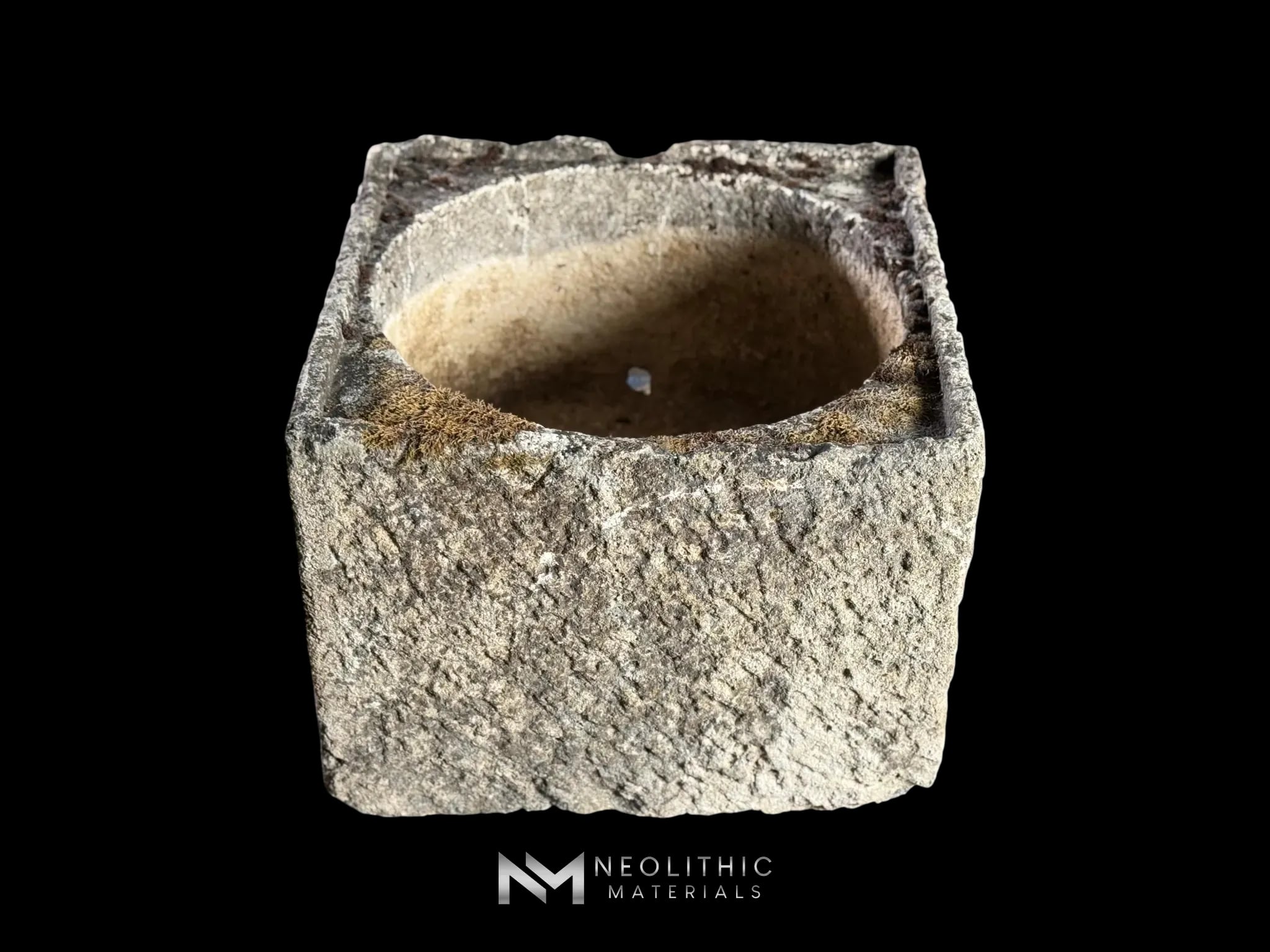 French Antique 19th Century Square Limestone Trough - Image 4