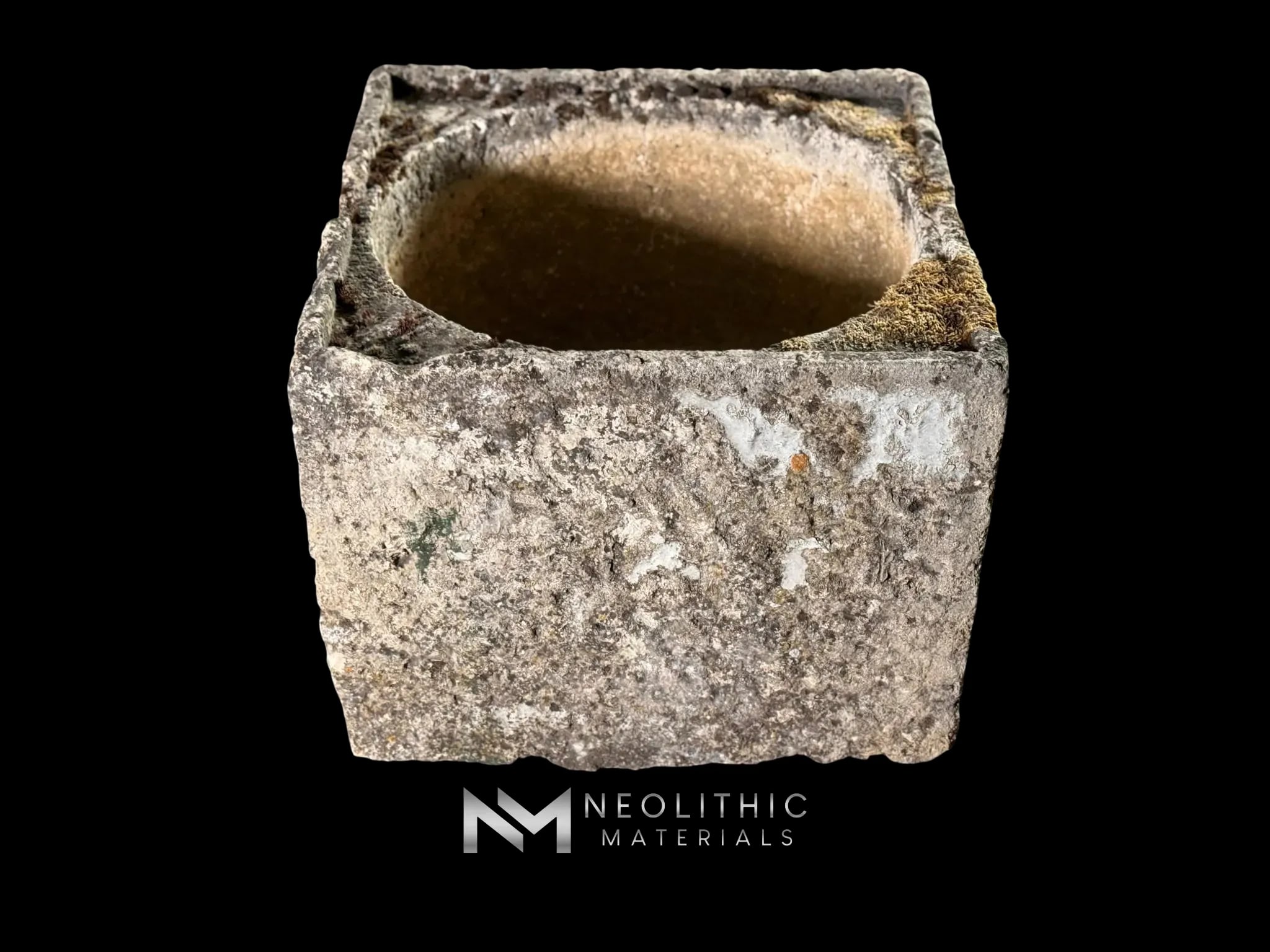 French Antique 19th Century Square Limestone Trough