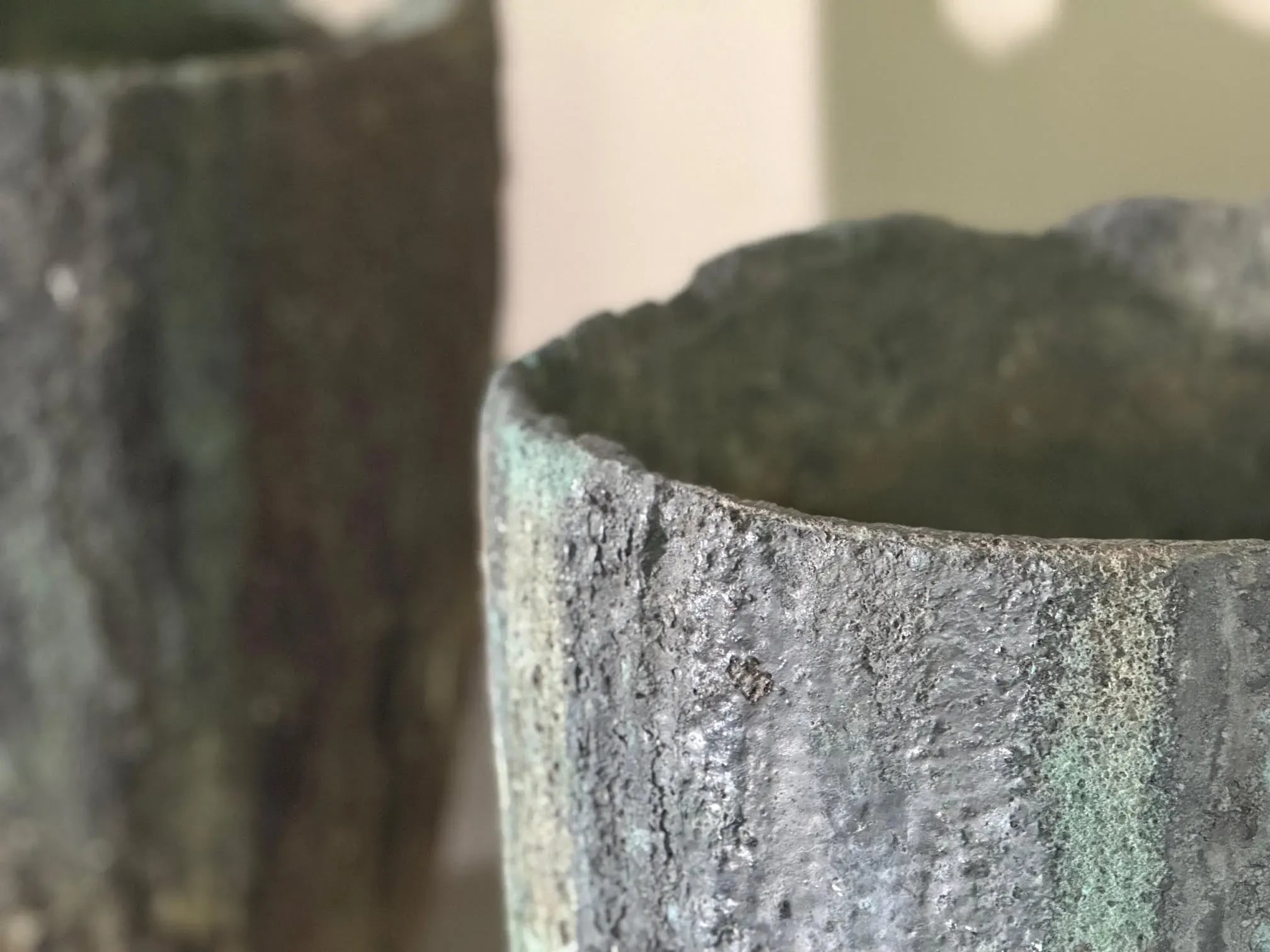 French Antique Large Crucibles (Pair) - Image 6