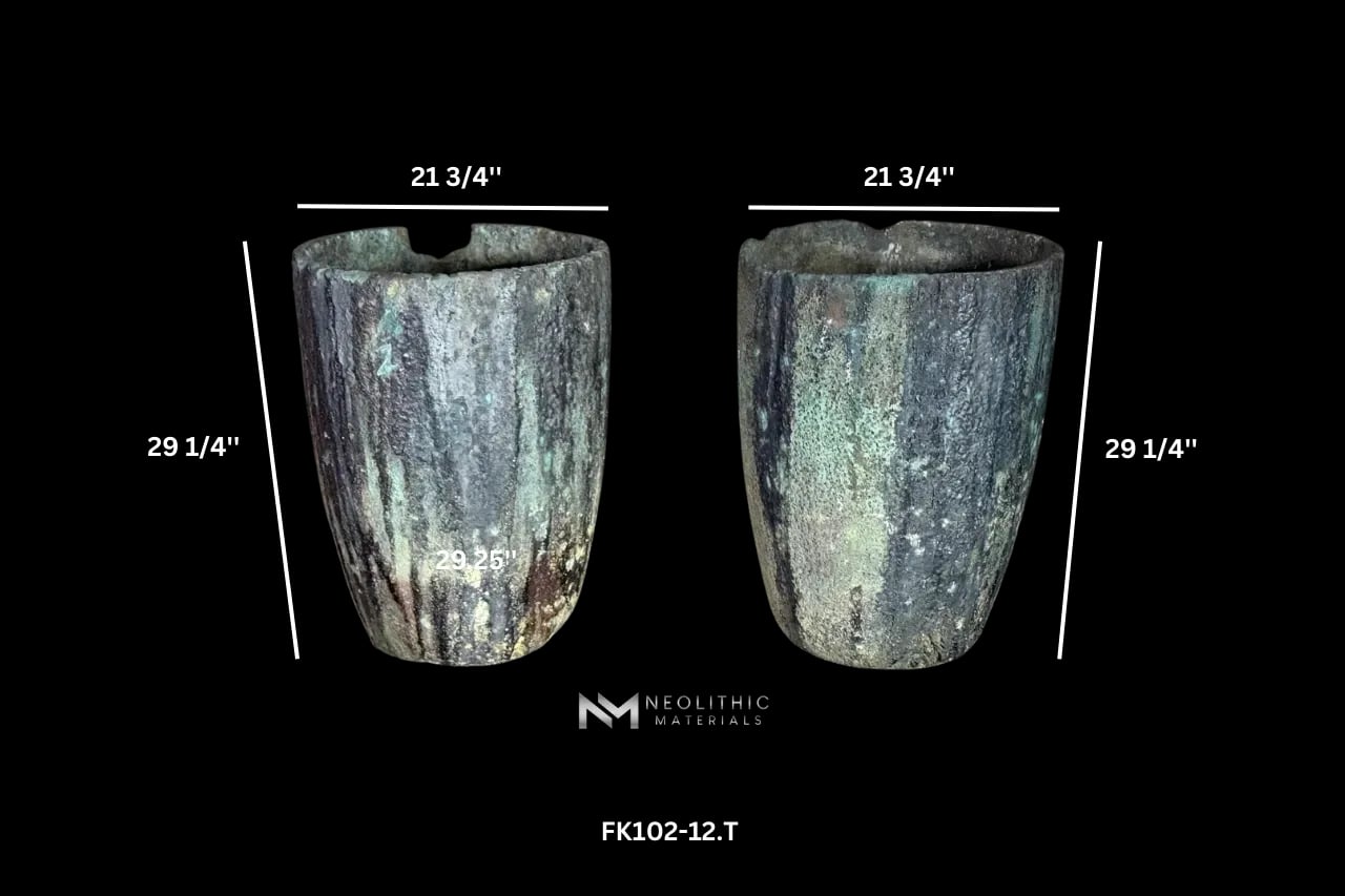 French Antique Large Crucibles (Pair) - Image 7