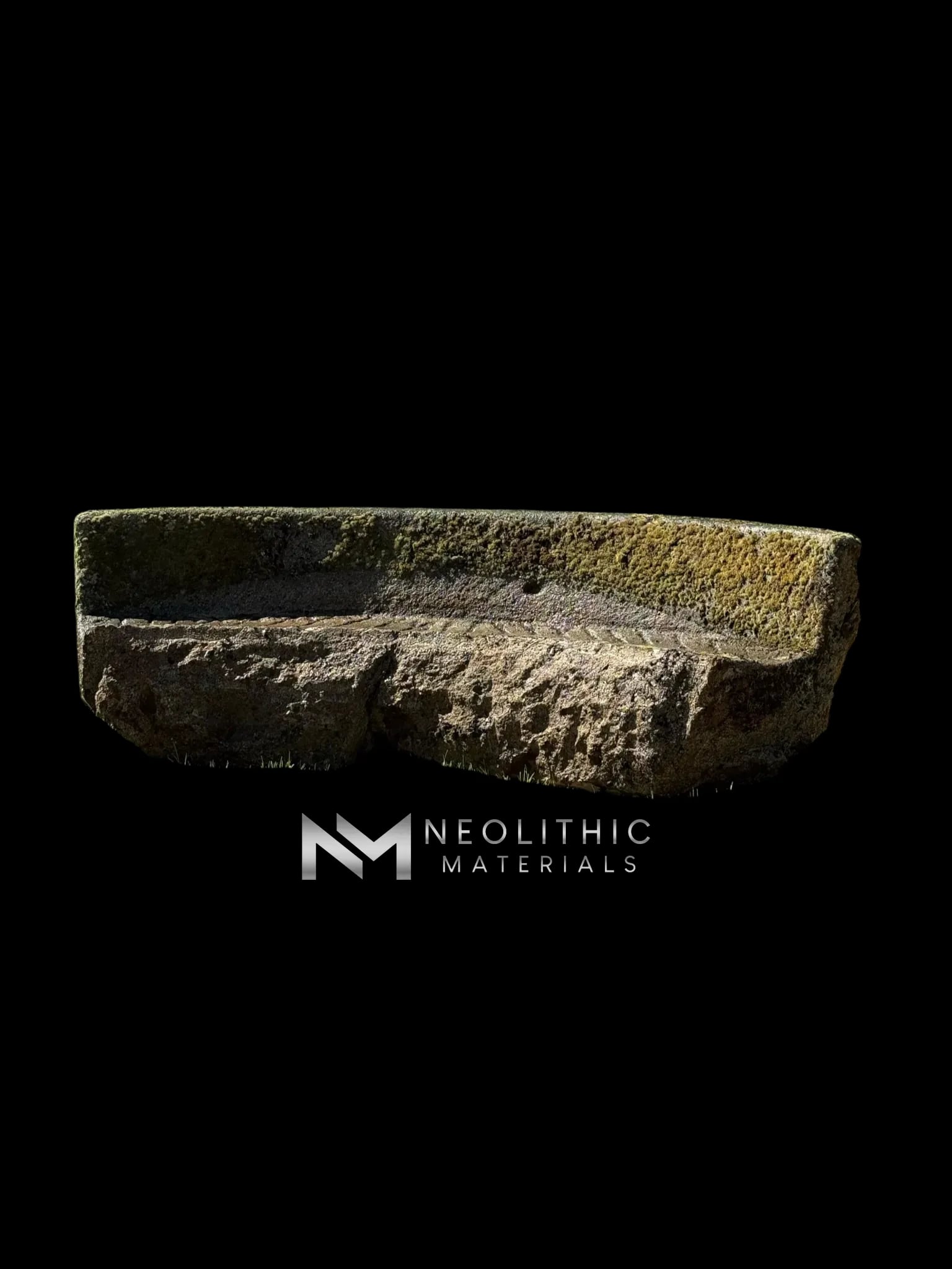 French Antique Granite Stone Mill Bench - Image 7