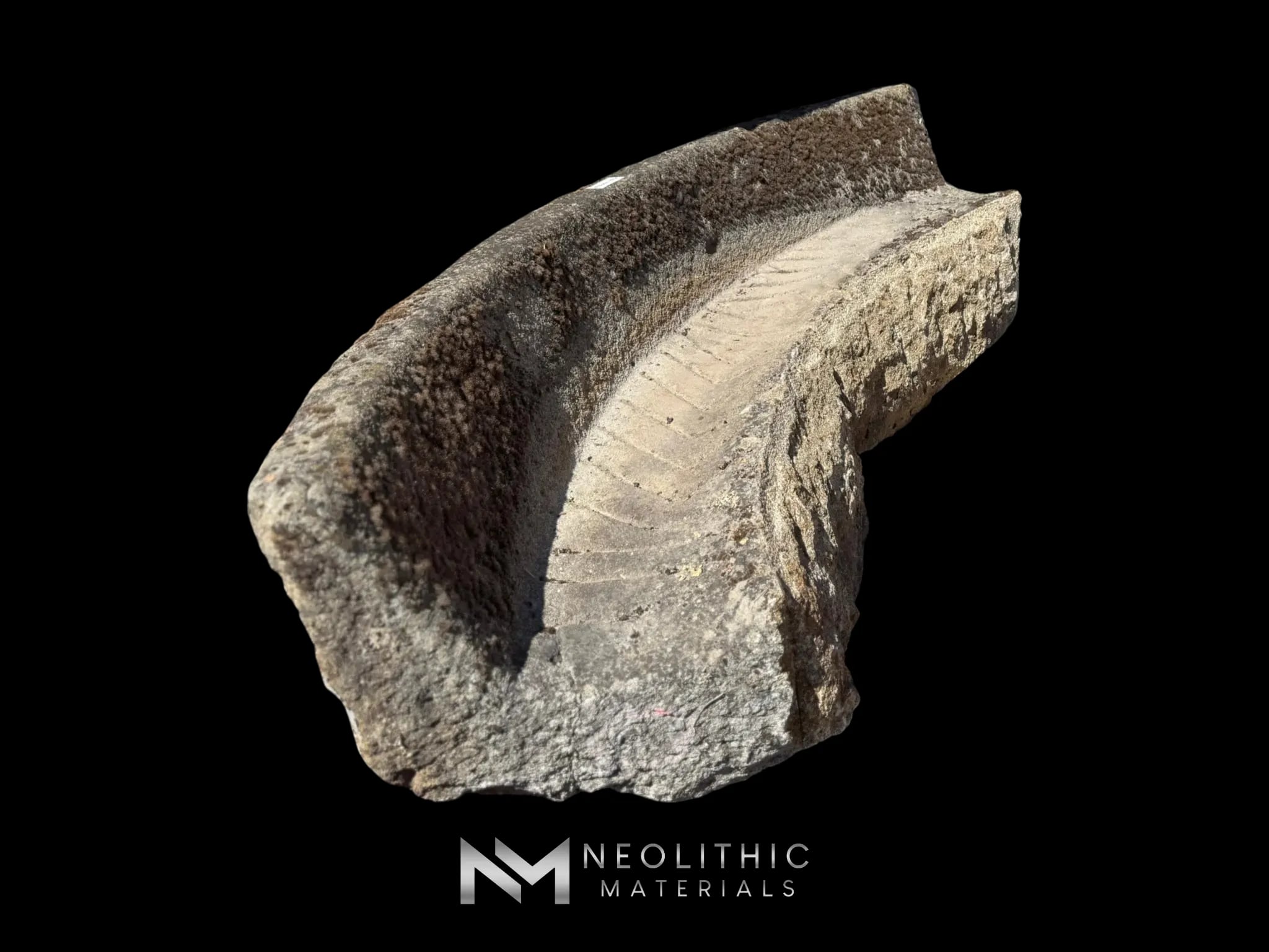 French Antique Granite Stone Mill Bench - Image 8
