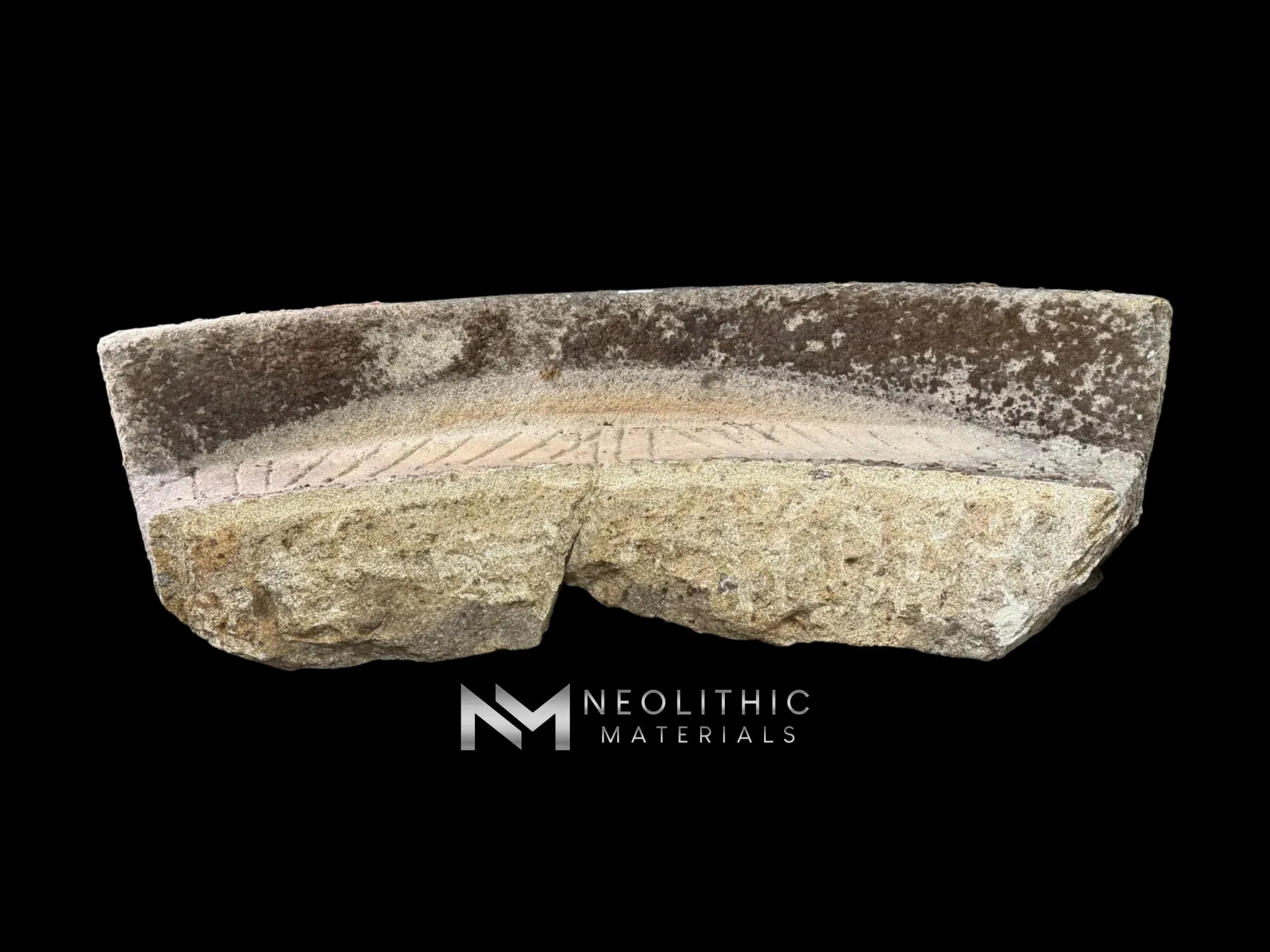 French Antique Granite Stone Mill Bench