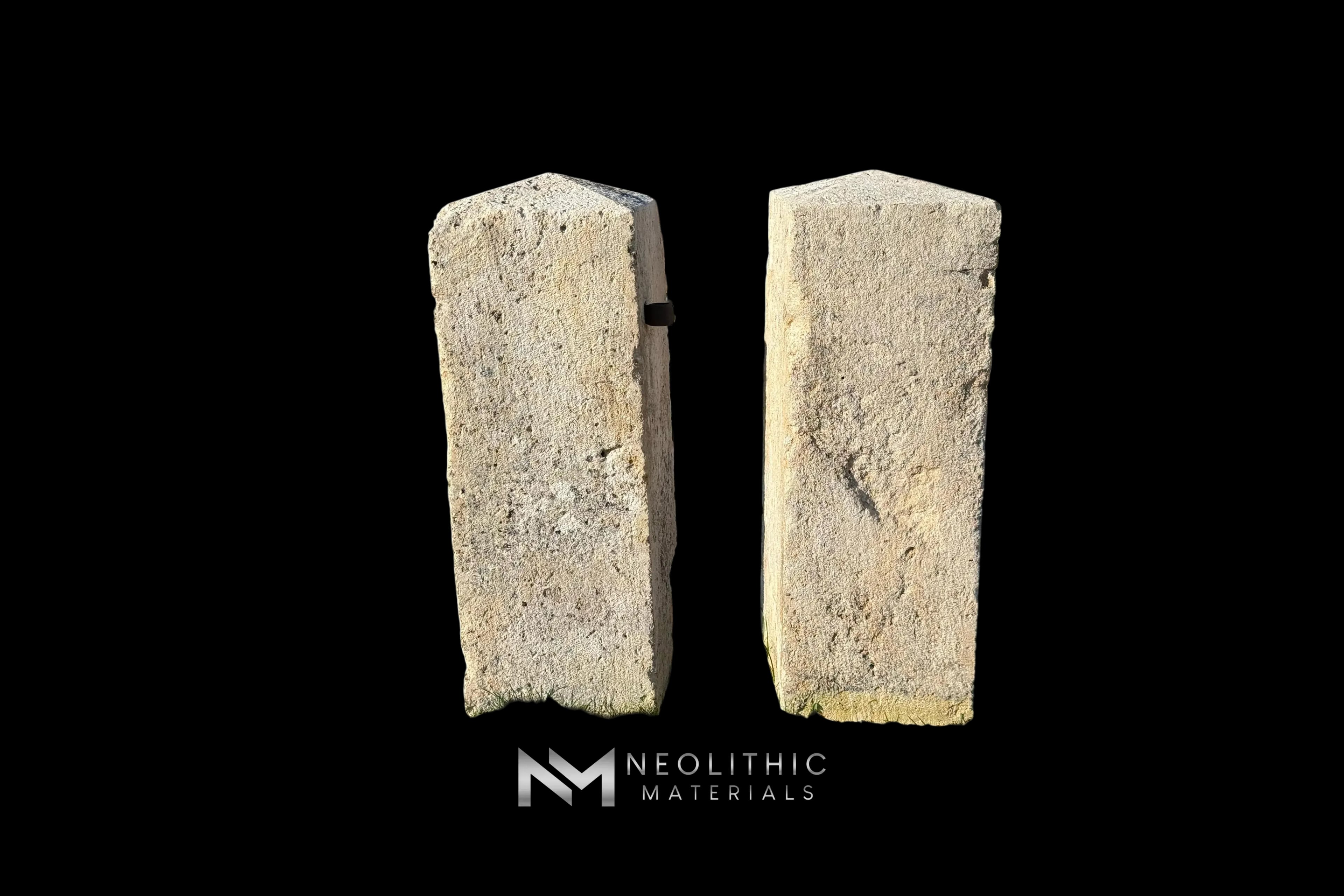 French Antique Limestone Pillars