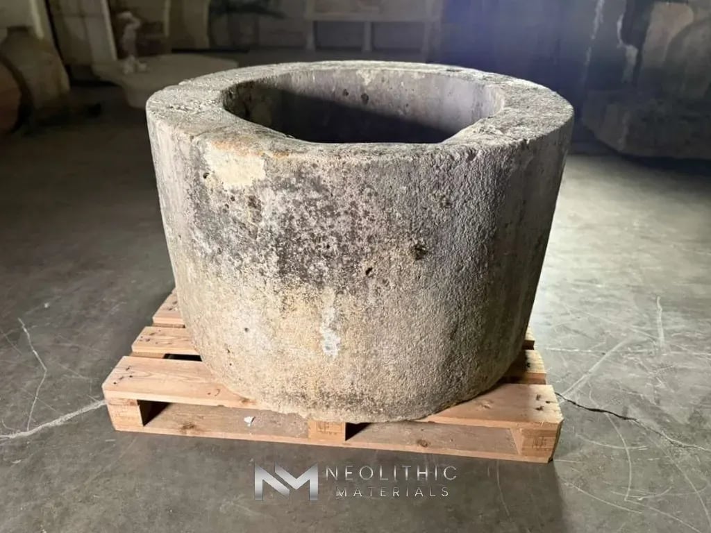 French Antique 19th Century Limestone Wellhead - Image 3
