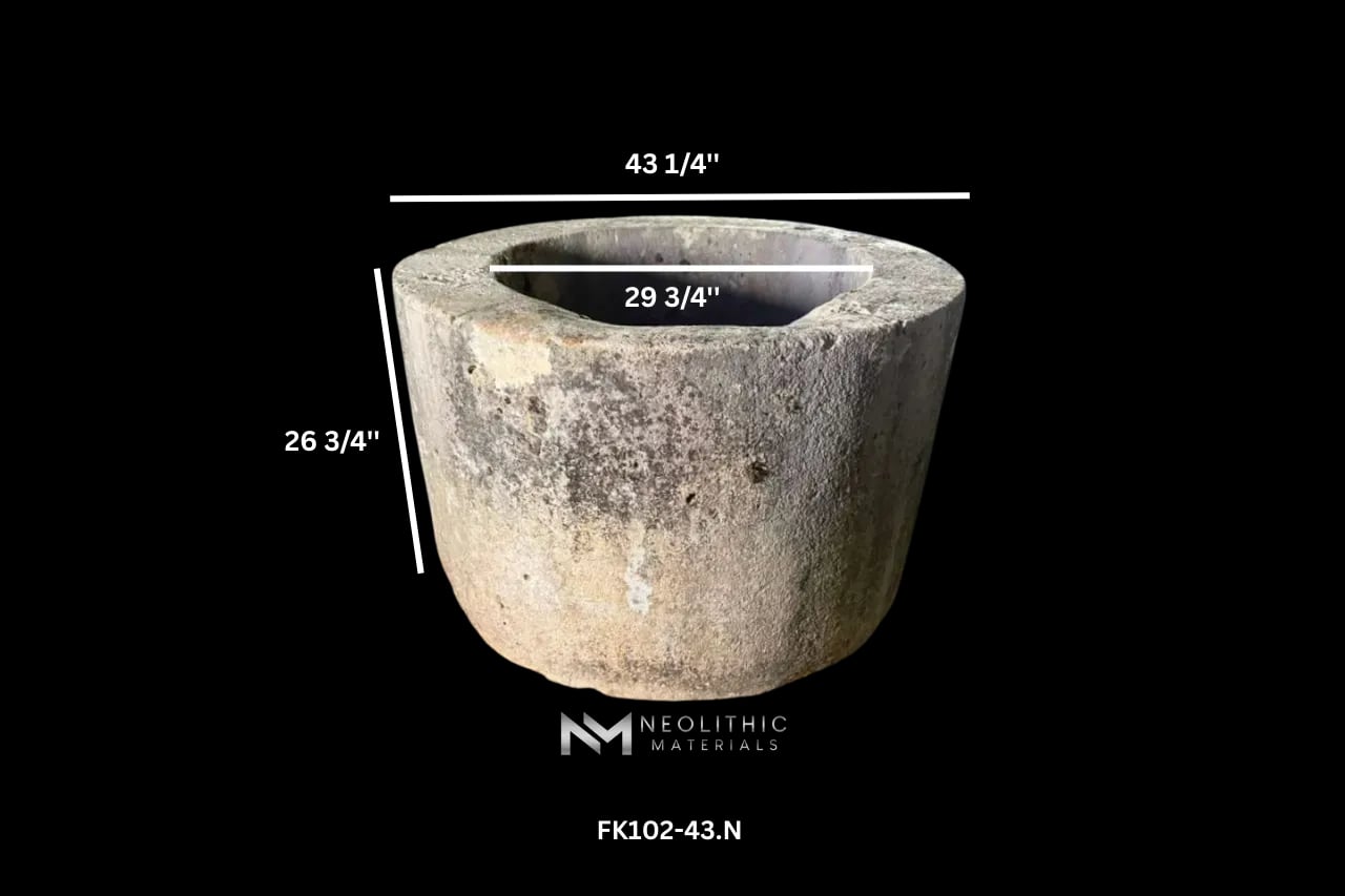 French Antique 19th Century Limestone Wellhead - Image 6