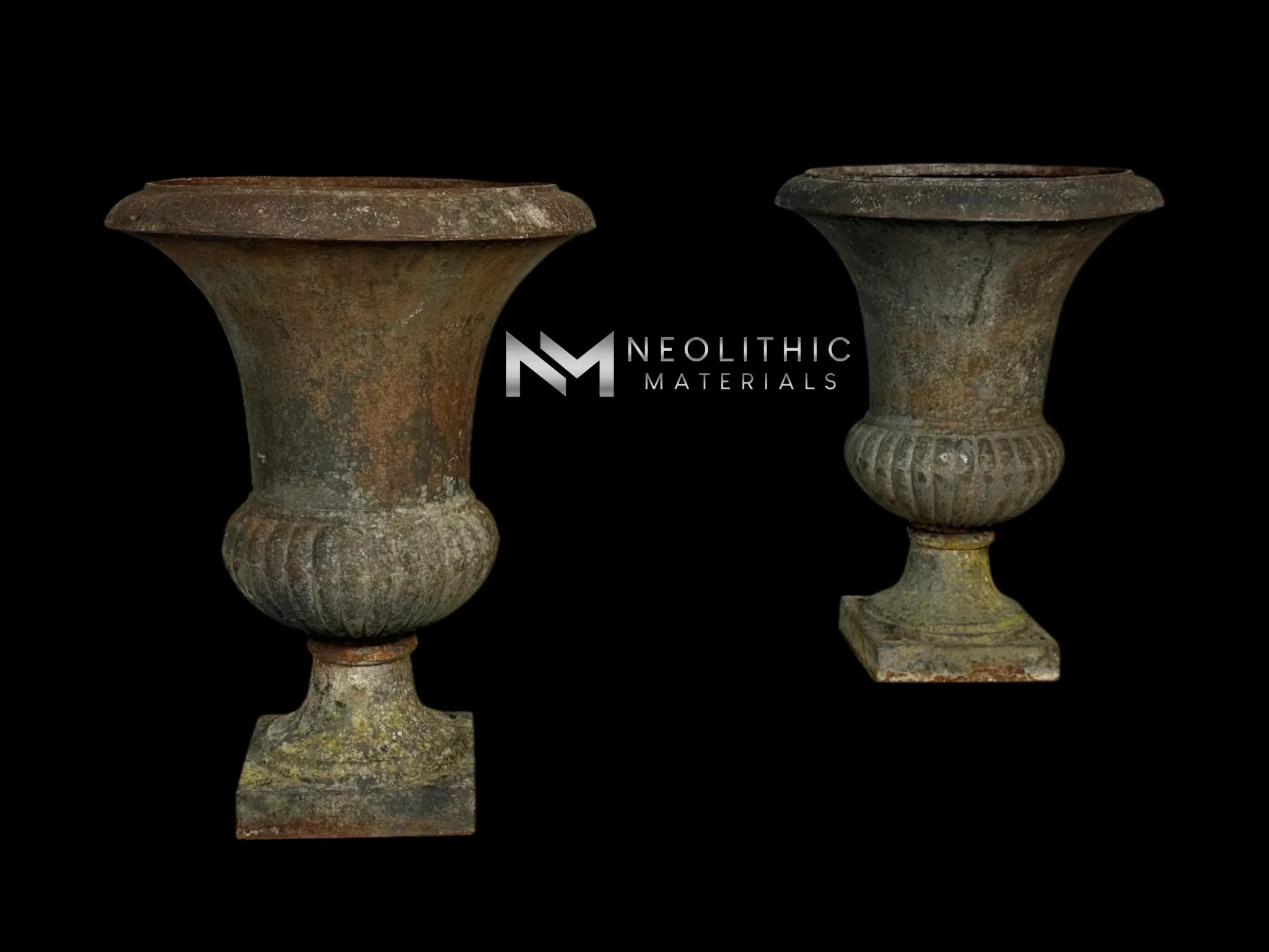 French Antique 19th Century Cast Iron Vase