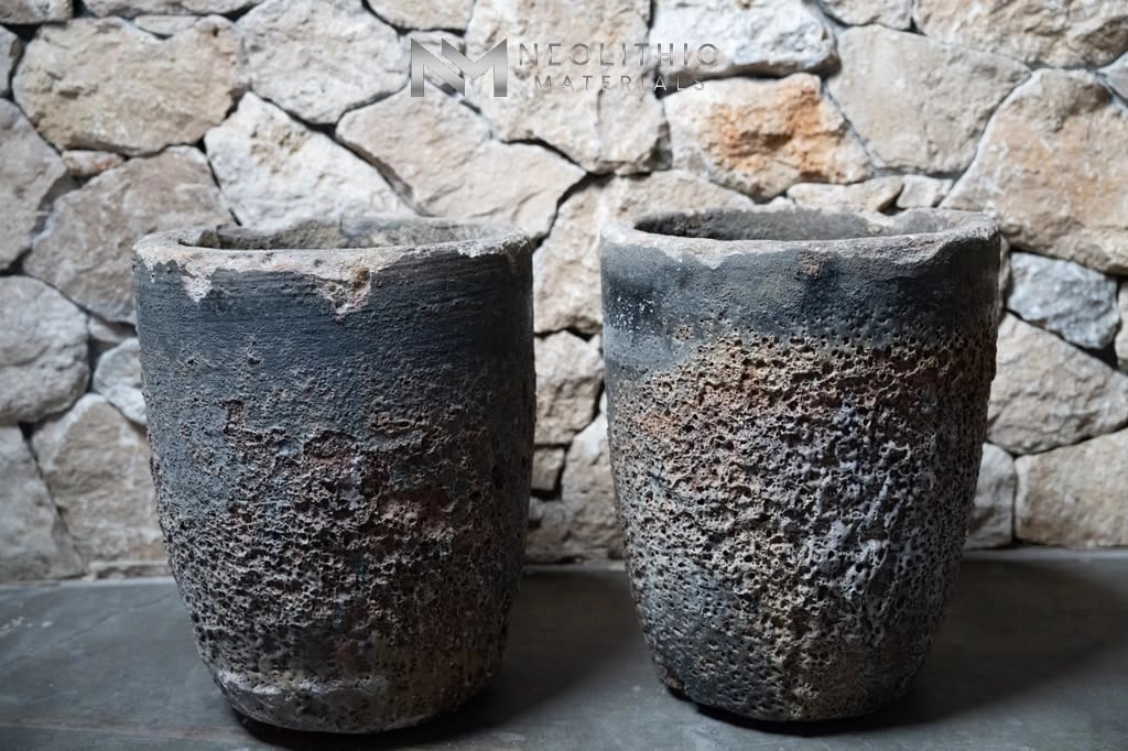 French Antique Foundry Crucibles (Pair) - Image 3