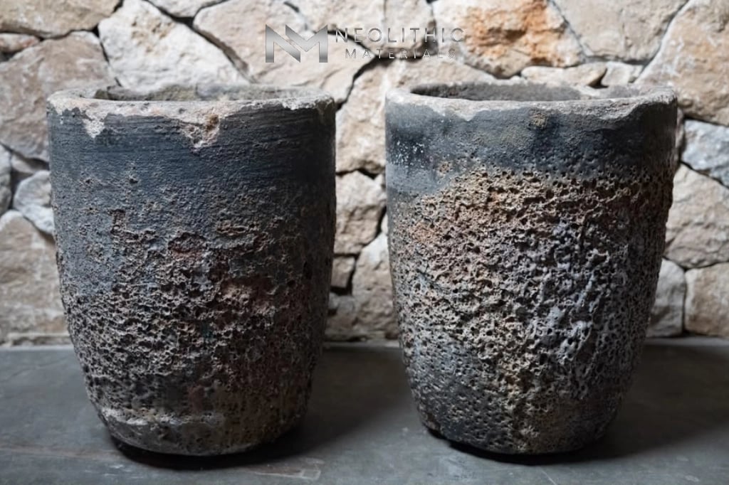 French Antique Foundry Crucibles (Pair) - Image 4