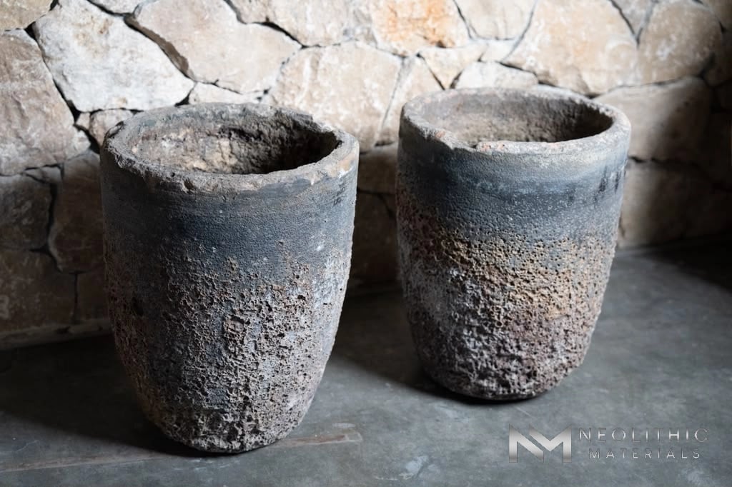 French Antique Foundry Crucibles (Pair) - Image 5