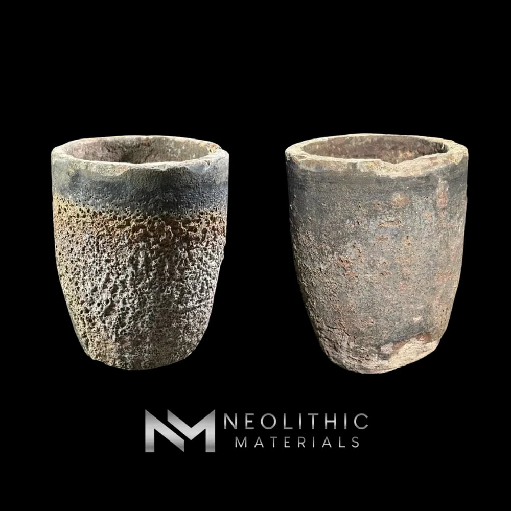 French Antique Foundry Crucibles (Pair)