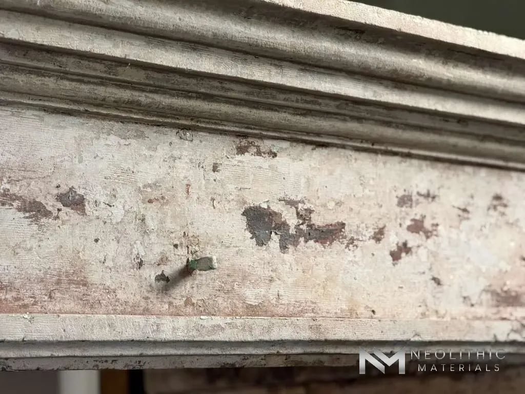 French Antique 18th Century Limestone Fireplace - Image 6