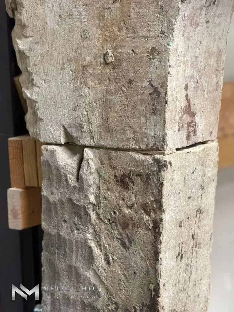 French Antique 18th Century Limestone Fireplace - Image 7