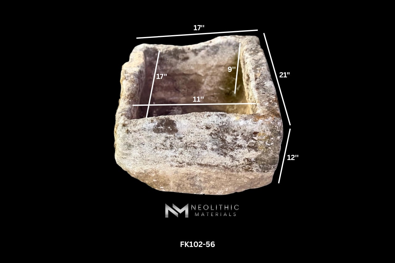 French Antique Limestone Trough - Image 4