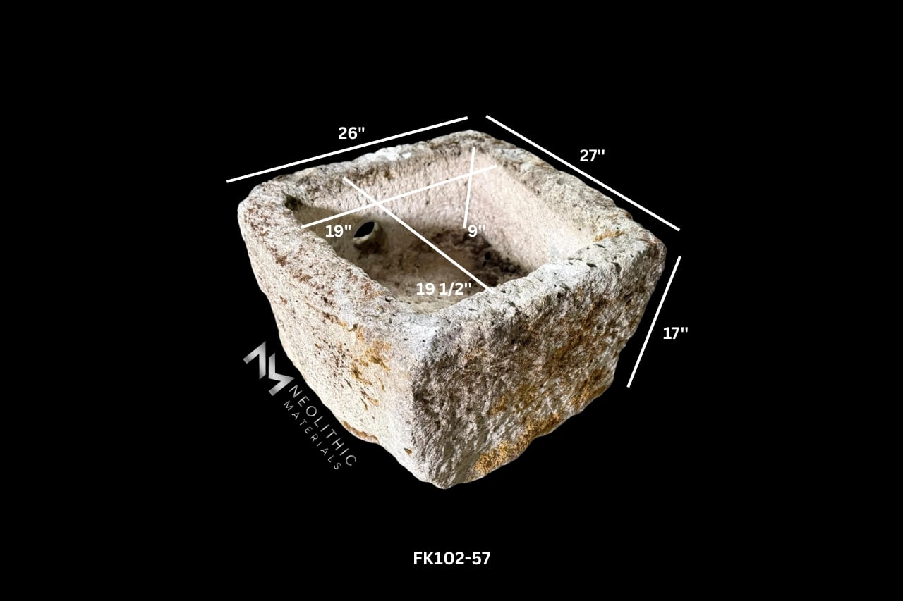 French Antique Limestone Trough - Image 8