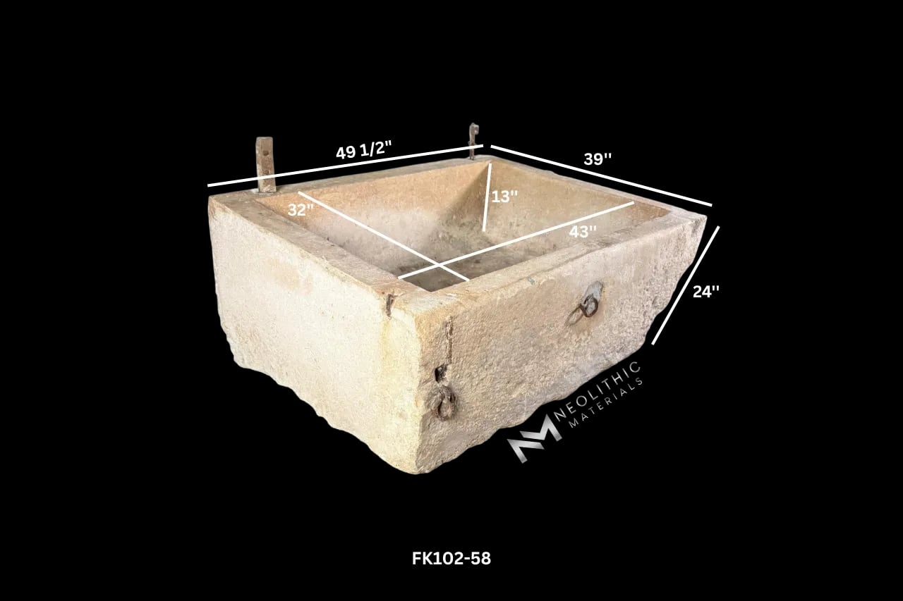 French Antique Limestone Trough - Image 9