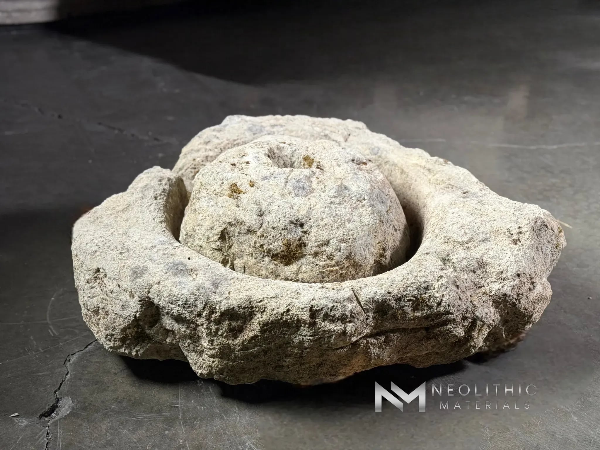French Antique Limestone Rotary Quern - Image 1