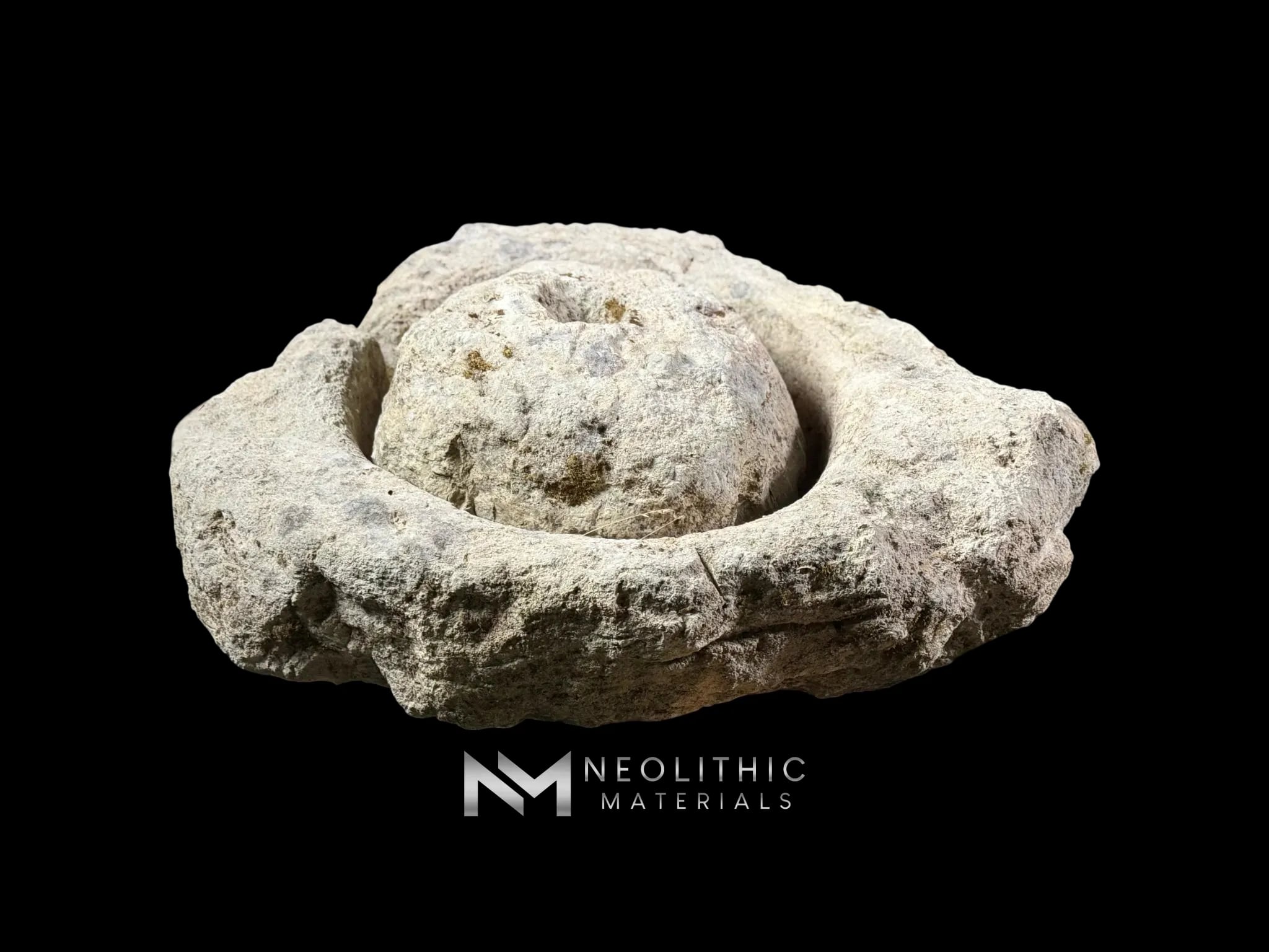 French Antique Limestone Rotary Quern
