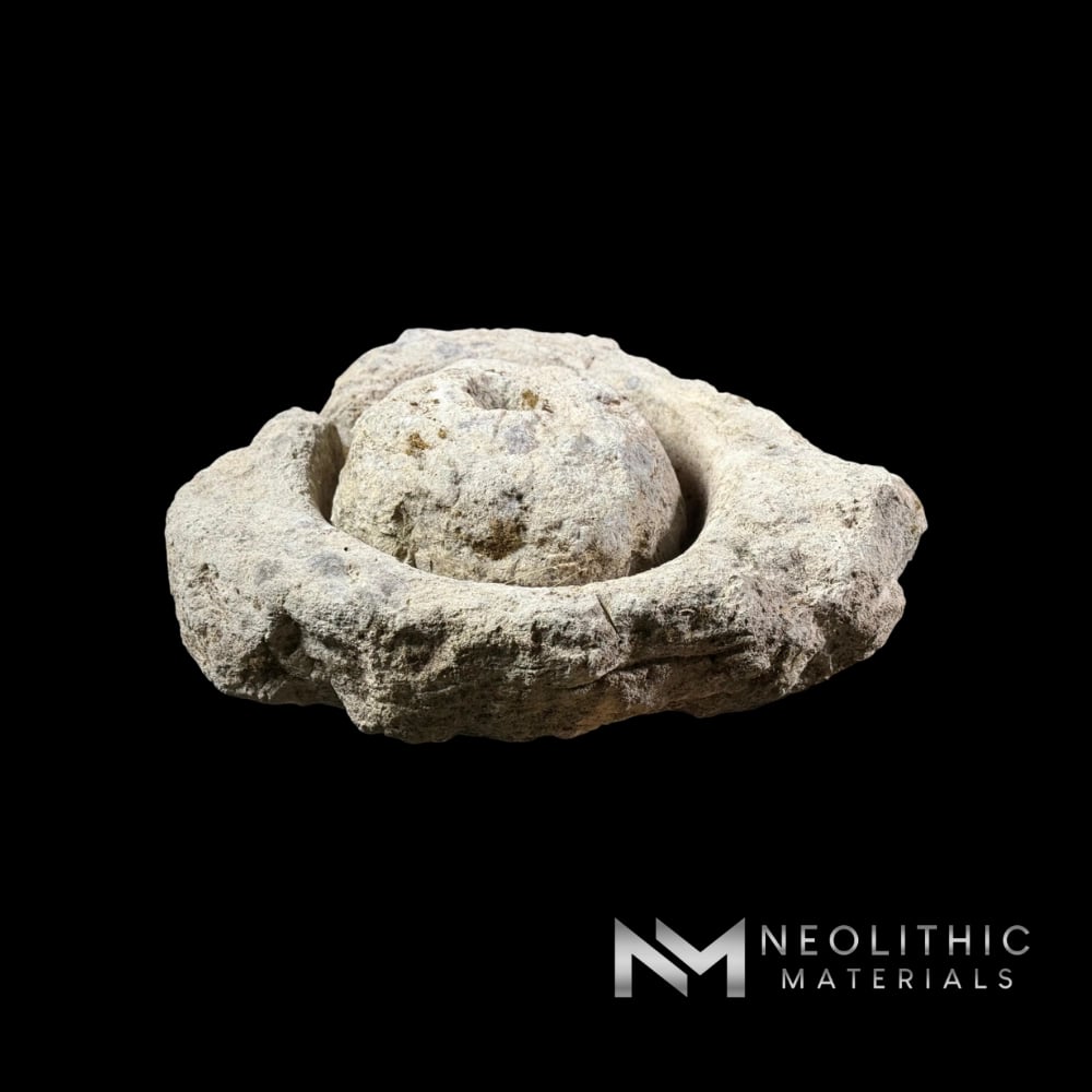 French Antique Limestone Rotary Quern