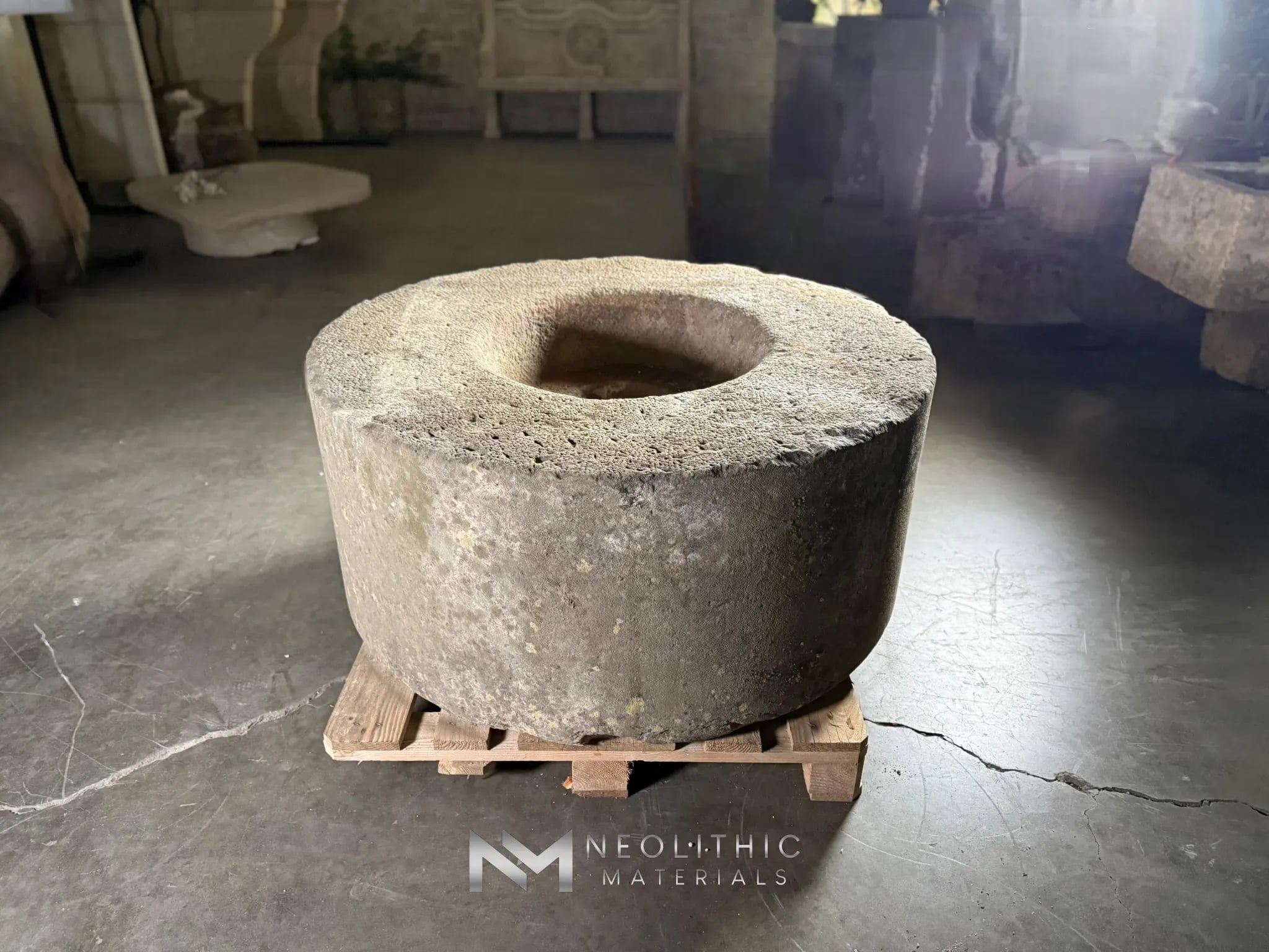 French Antique Limestone Mill - Image 2