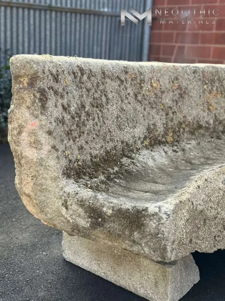 French Antique Granite Stone Mill used as Bench - Image 7