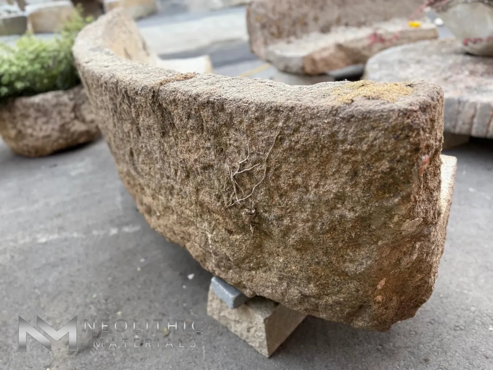 French Antique Granite Stone Mill used as Bench - Image 4