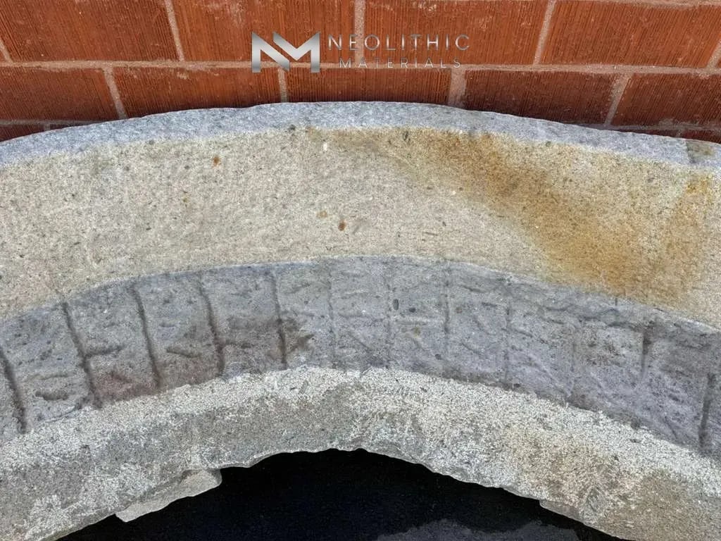 French Antique Granite Stone Mill used as Bench - Image 4
