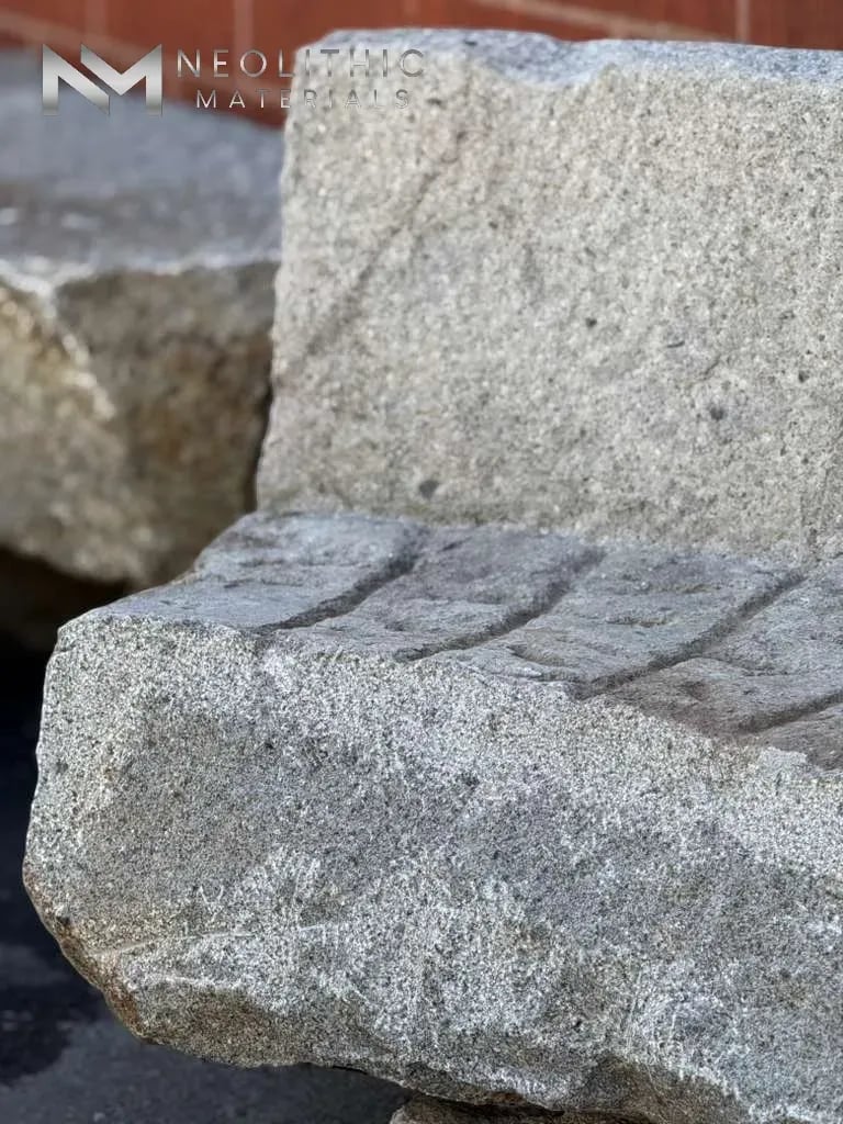 French Antique Granite Stone Mill used as Bench - Image 6