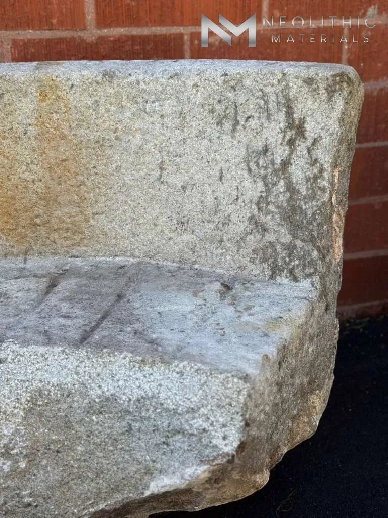 French Antique Granite Stone Mill used as Bench - Image 7