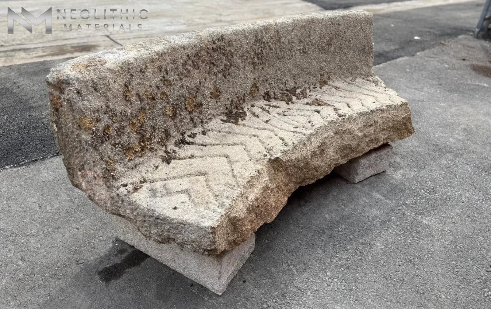 French Antique Granite Stone Mill used as Bench - Image 2