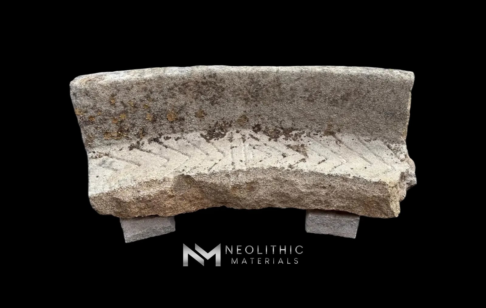 French Antique Granite Stone Mill used as Bench