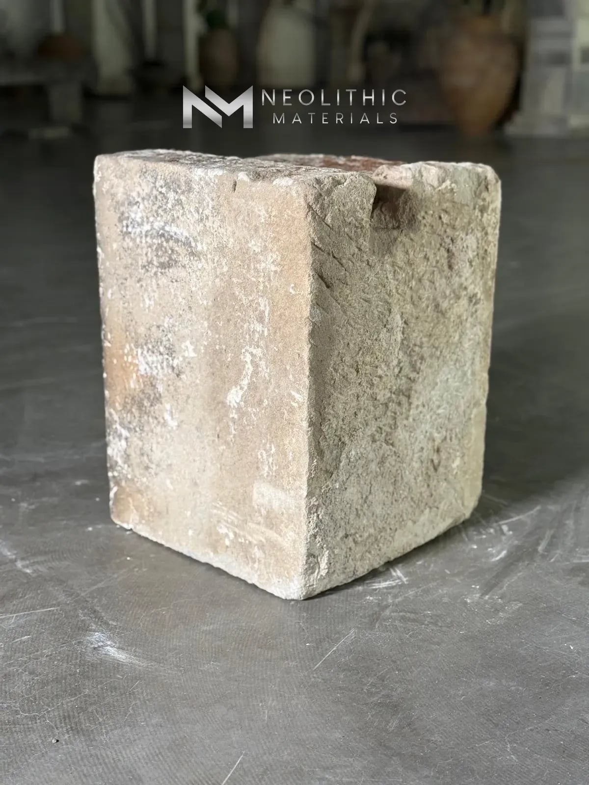 French Antique Limestone Pedestal - Image 3