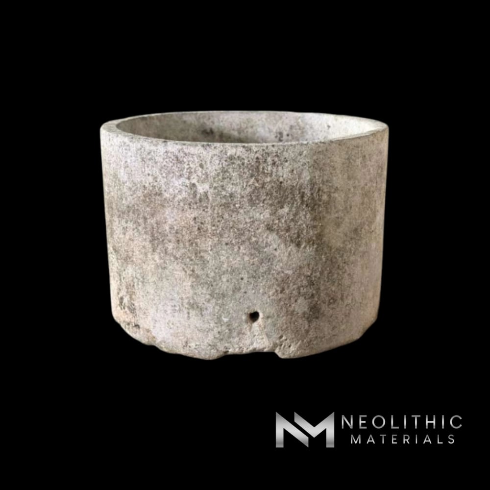 French Antique Limestone Round Trough