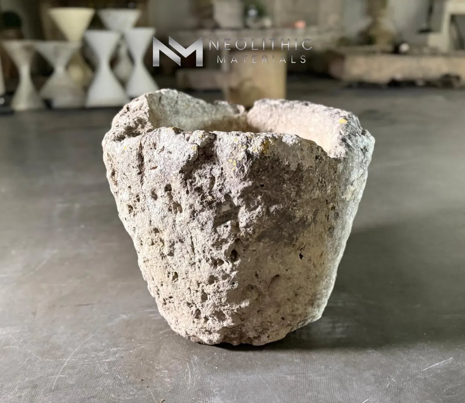 French Antique 18th Century Limestone Planter - Image 1