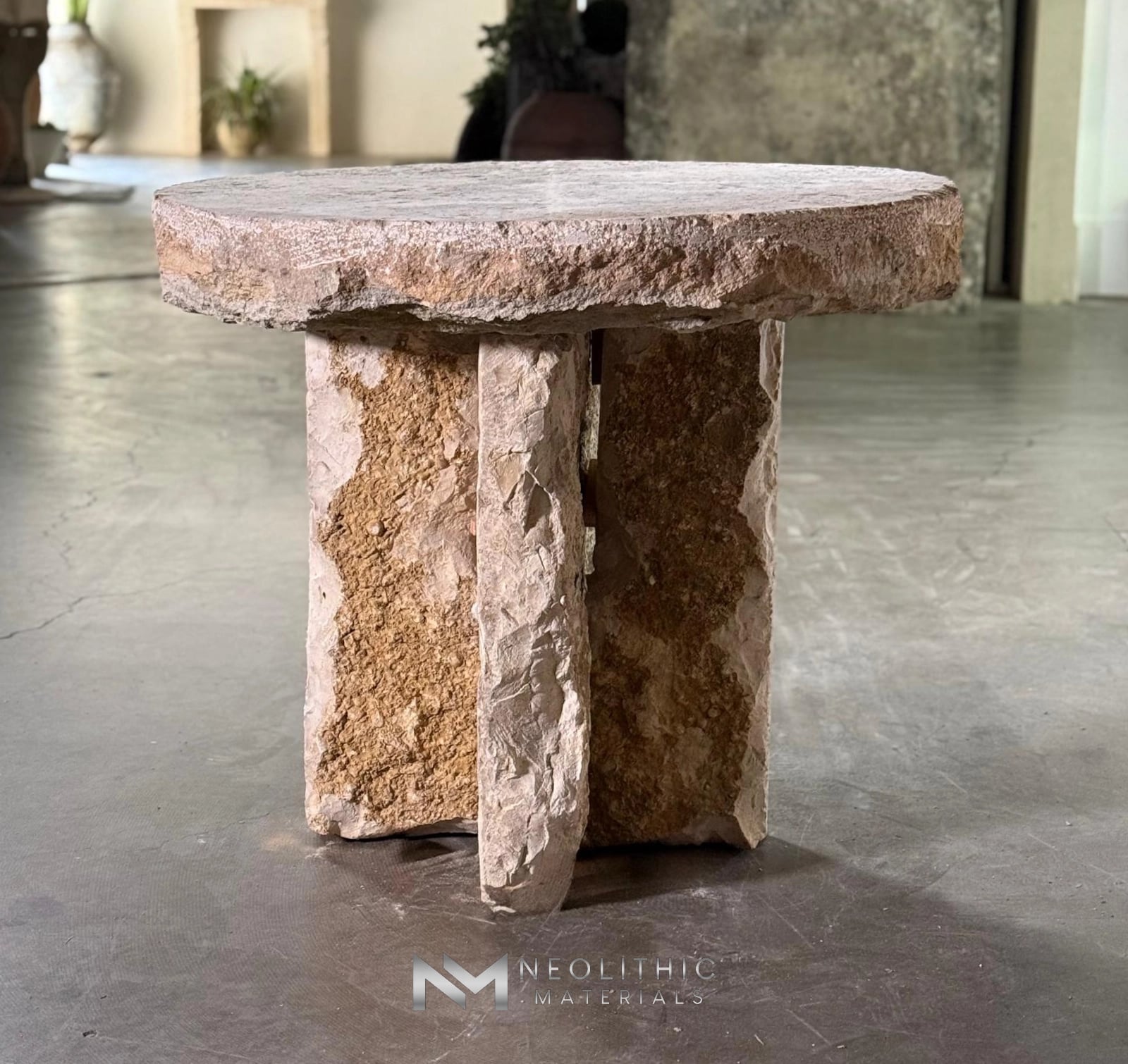 French Antique Limestone Table