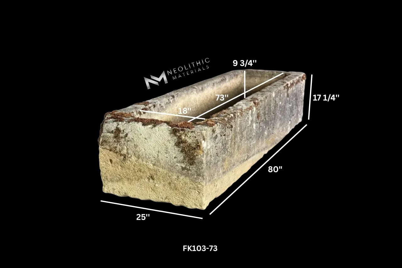 French Antique Limestone Trough - Image 8