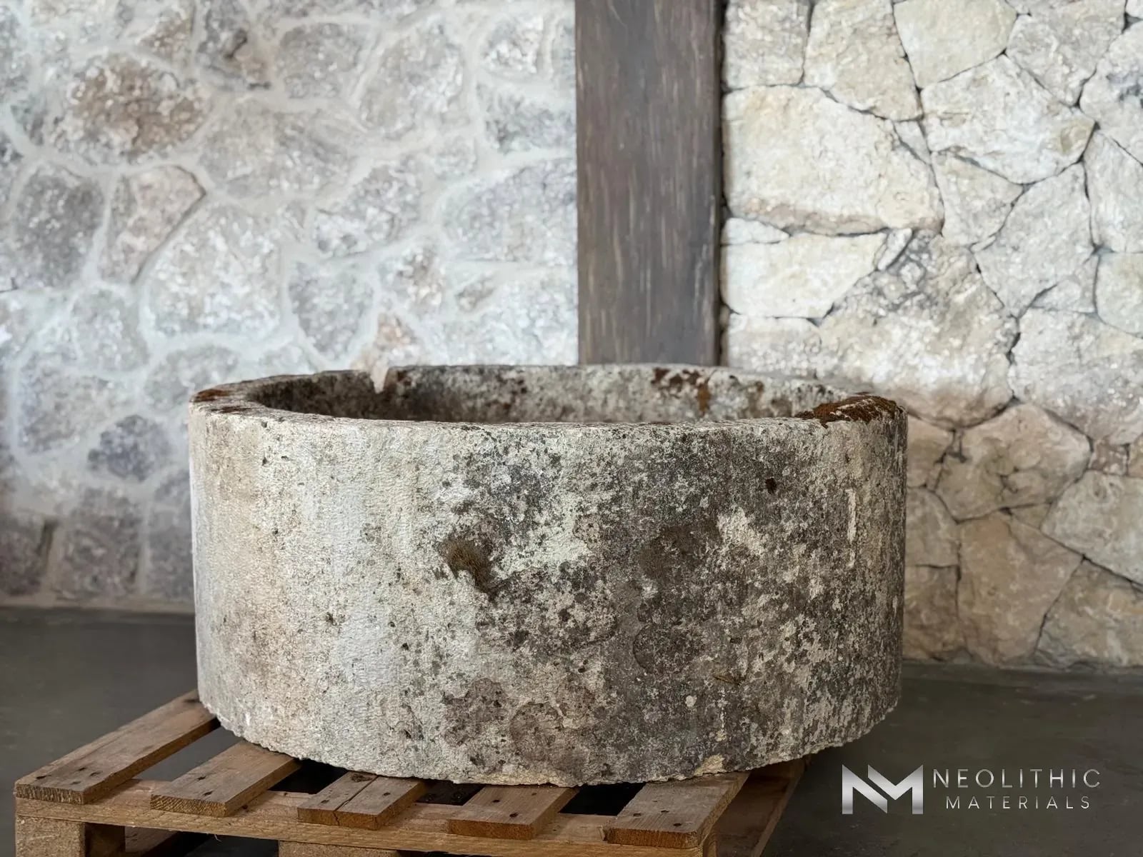 French Antique Limestone Wellhead - Image 1