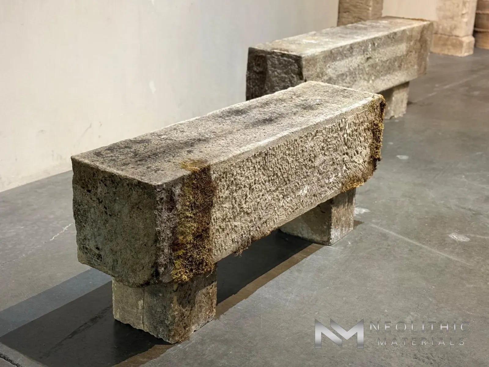 French Antique Limestone Bench - Image 1