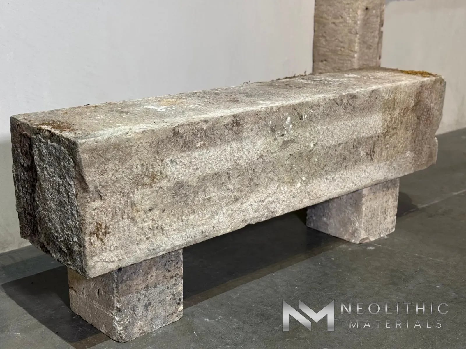 French Antique Limestone Bench - Image 3