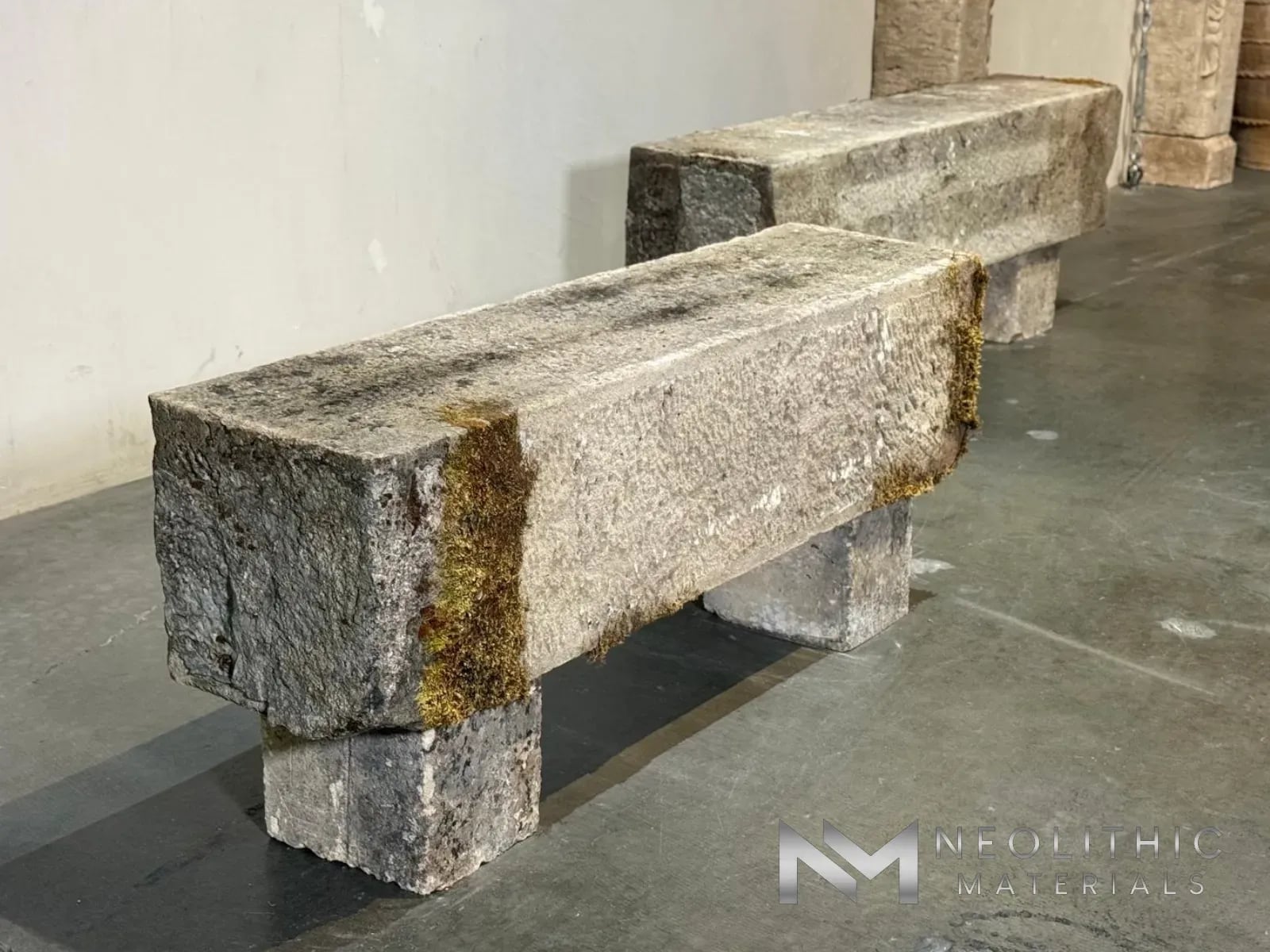 French Antique Limestone Bench - Image 8