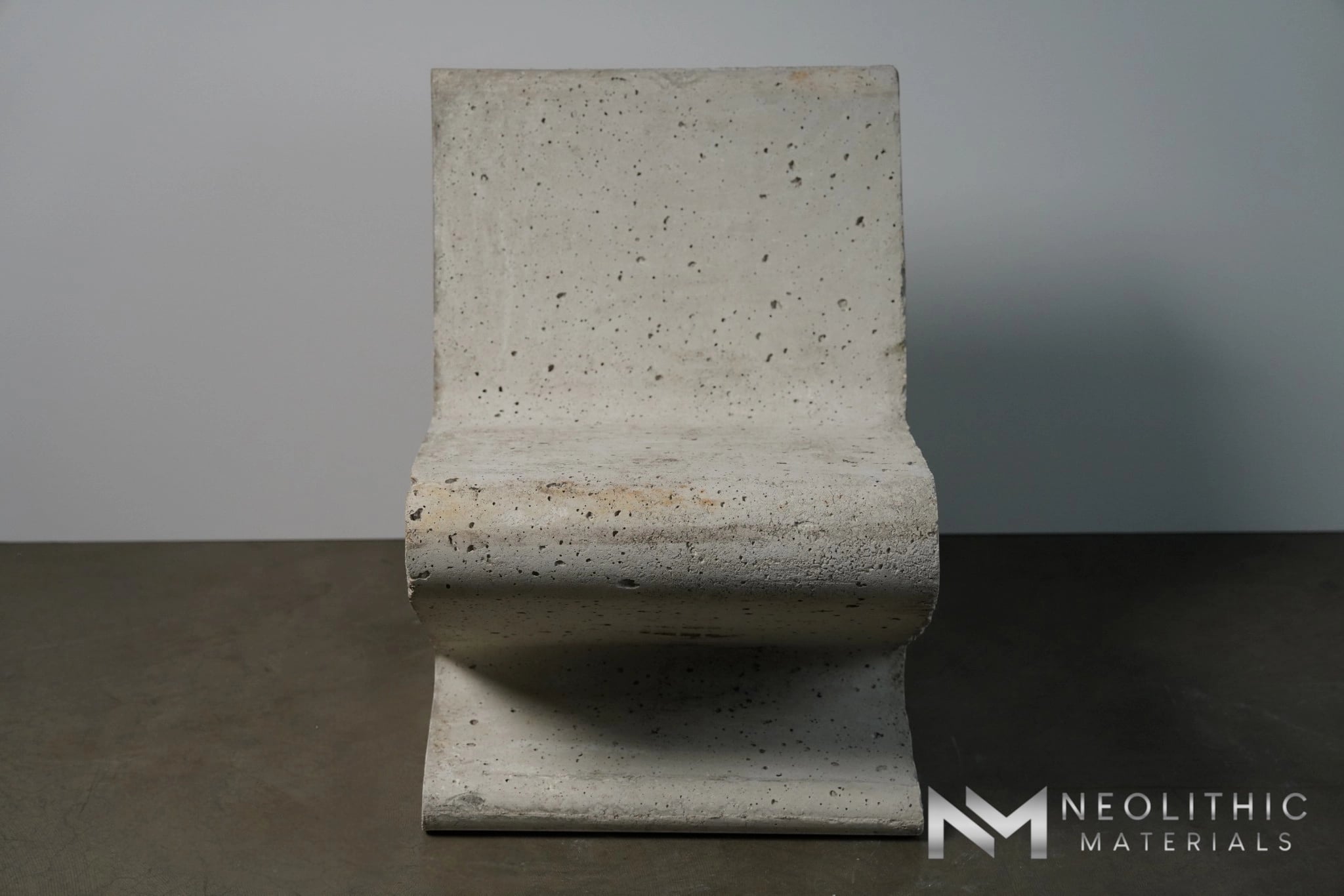 French Antique Zig Zag Concrete Chairs - Image 3
