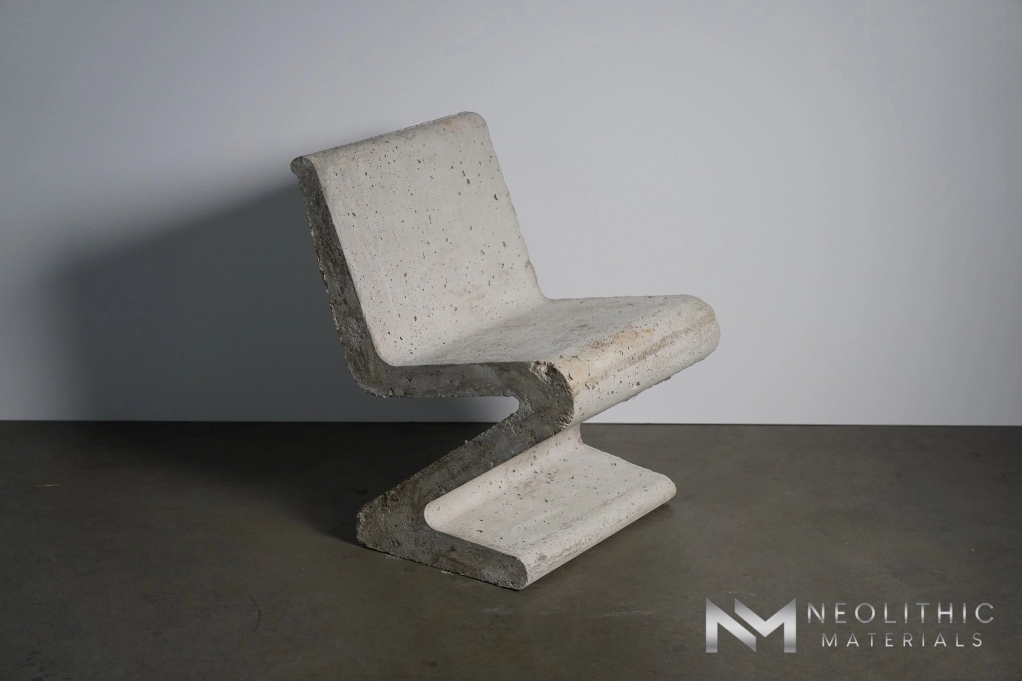 French Antique Zig Zag Concrete Chairs - Image 5