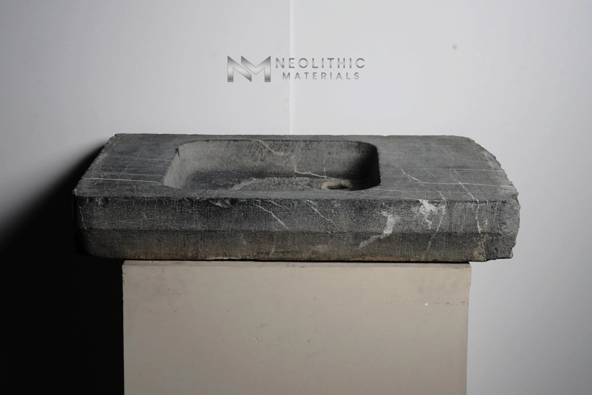 French Antique 18th Century Limestone Sink - Image 1