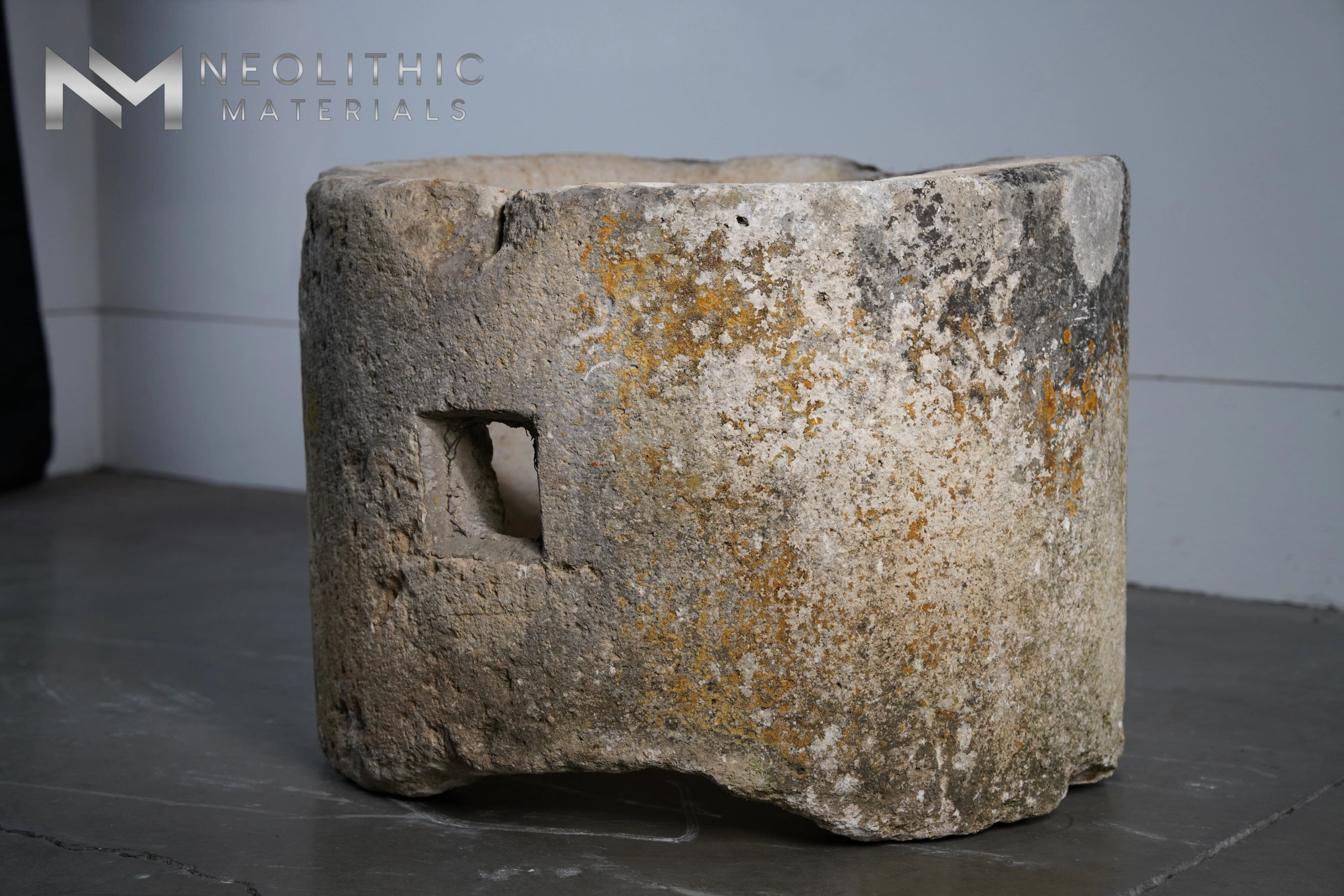 French Antique 19th Century Limestone Well