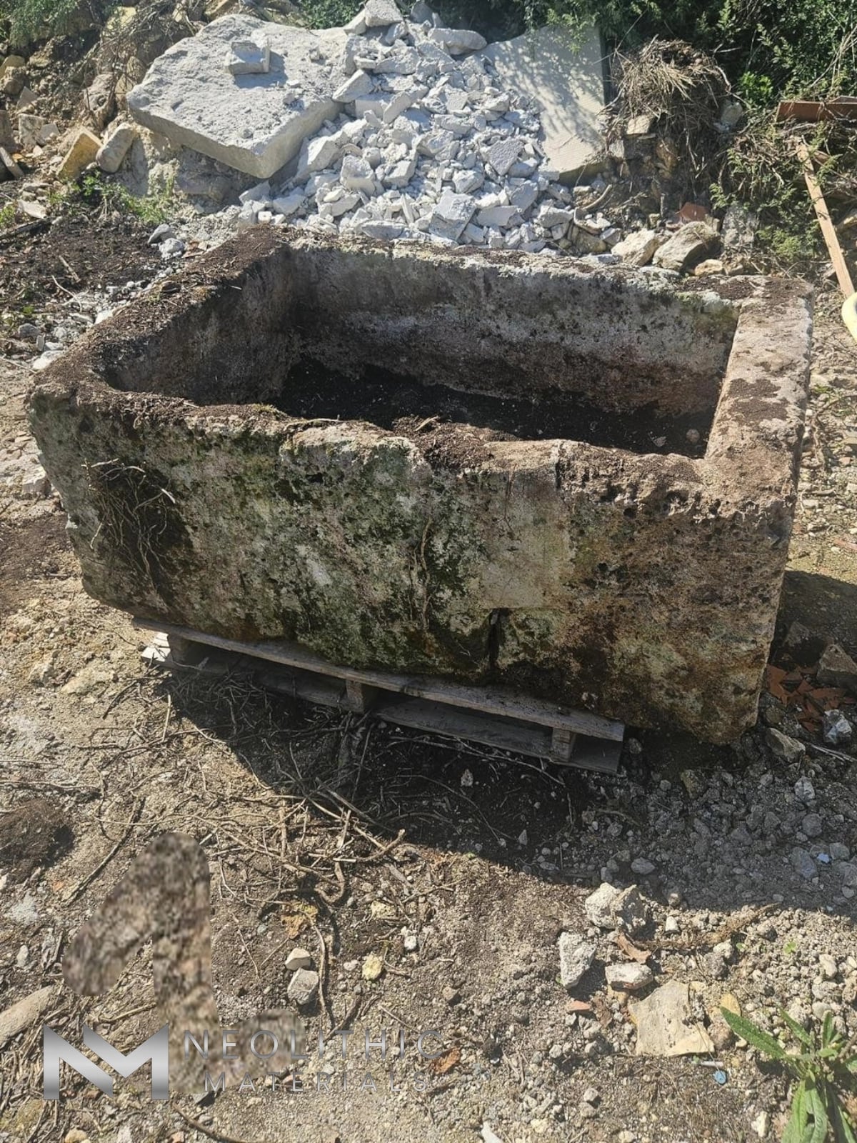 French Antique Limestone Trough - Image 1