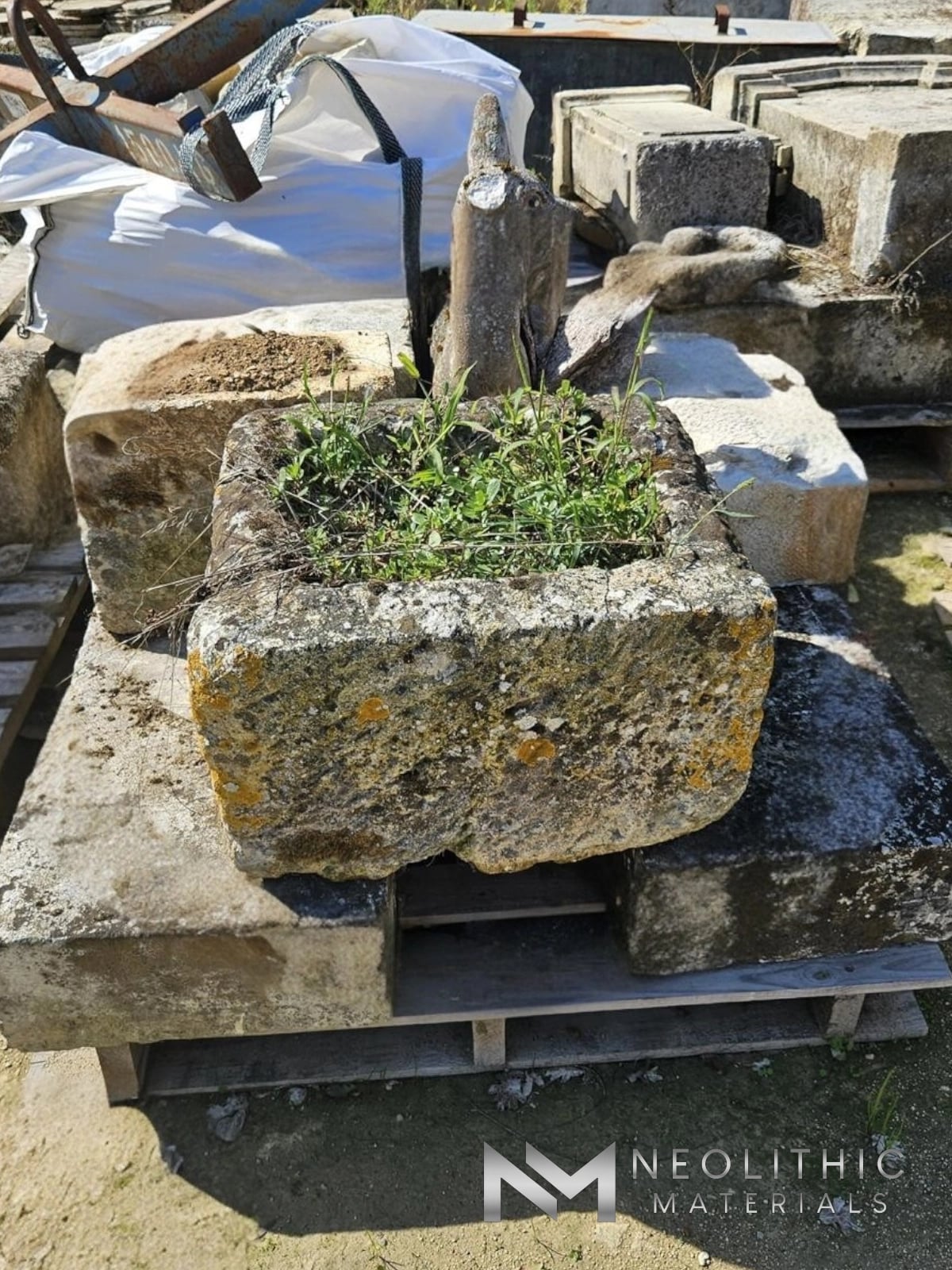 French Antique Limestone Trough - Image 1