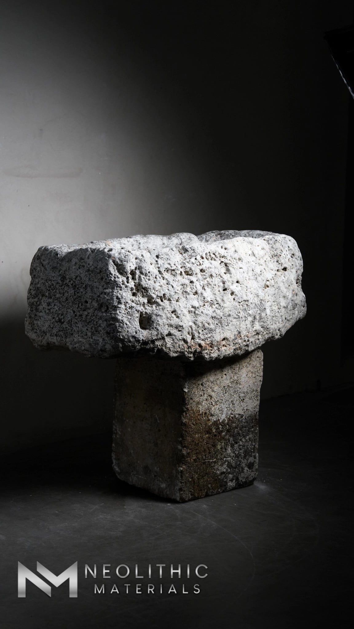French Antique 19th Century Limestone Trough - Image 1