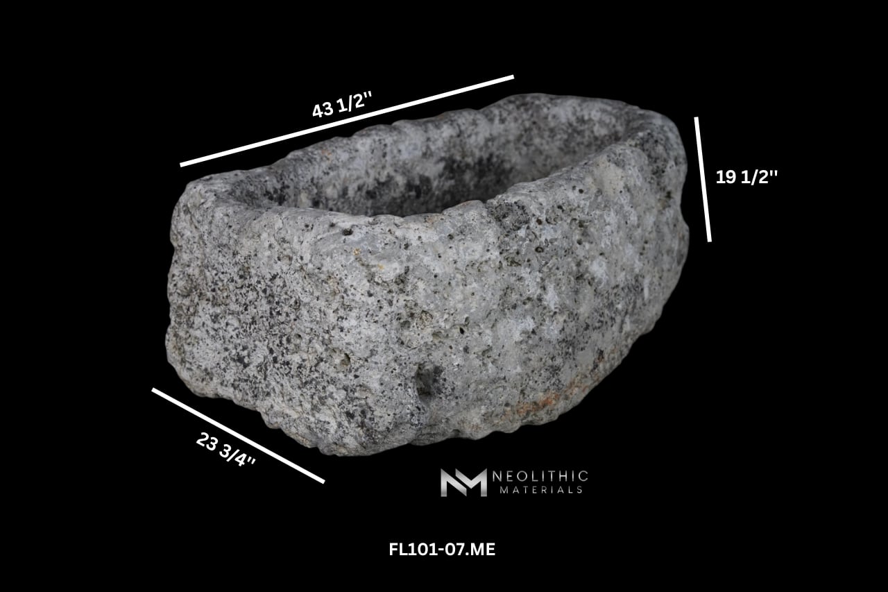French Antique 19th Century Limestone Trough - Image 2