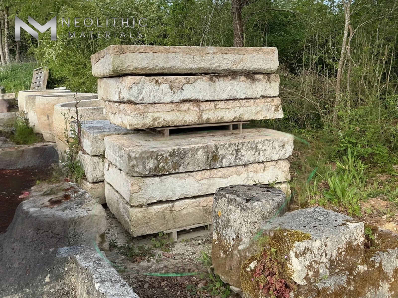 French Antique Foundation Slabs - Image 1